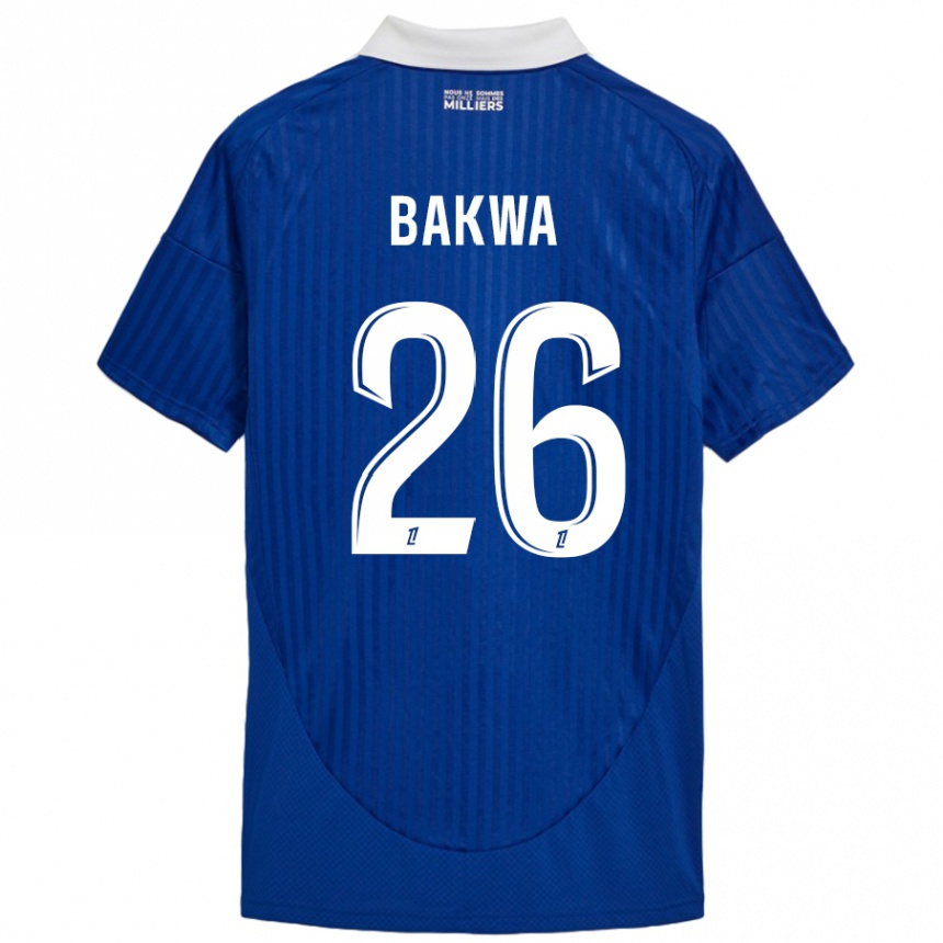 Enfant Football Maillot Dilane Bakwa #26 Bleu Blanc Tenues Domicile 2024/25 Canada