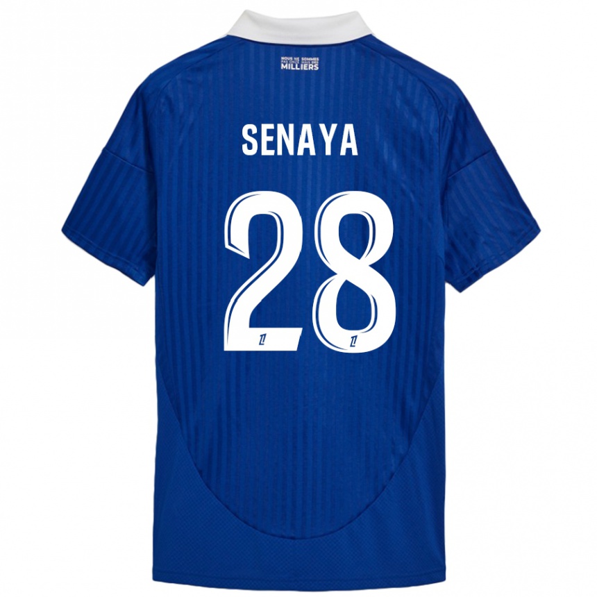 Enfant Football Maillot Marvin Senaya #28 Bleu Blanc Tenues Domicile 2024/25 Canada