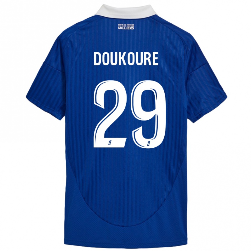 Enfant Football Maillot Ismaël Doukouré #29 Bleu Blanc Tenues Domicile 2024/25 Canada