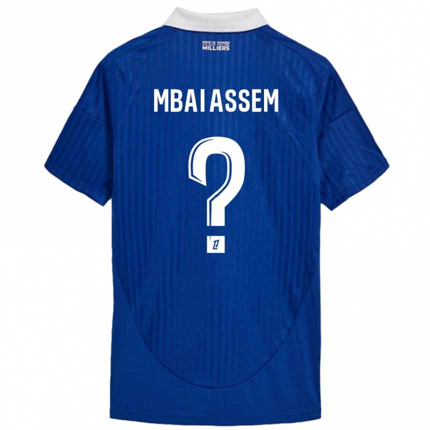 Enfant Football Maillot Chris Mbaï-Assem #0 Bleu Blanc Tenues Domicile 2024/25 Canada