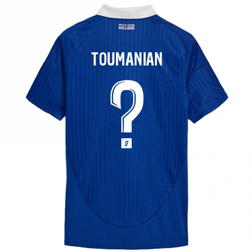 Enfant Football Maillot Anthony Toumanian #0 Bleu Blanc Tenues Domicile 2024/25 Canada