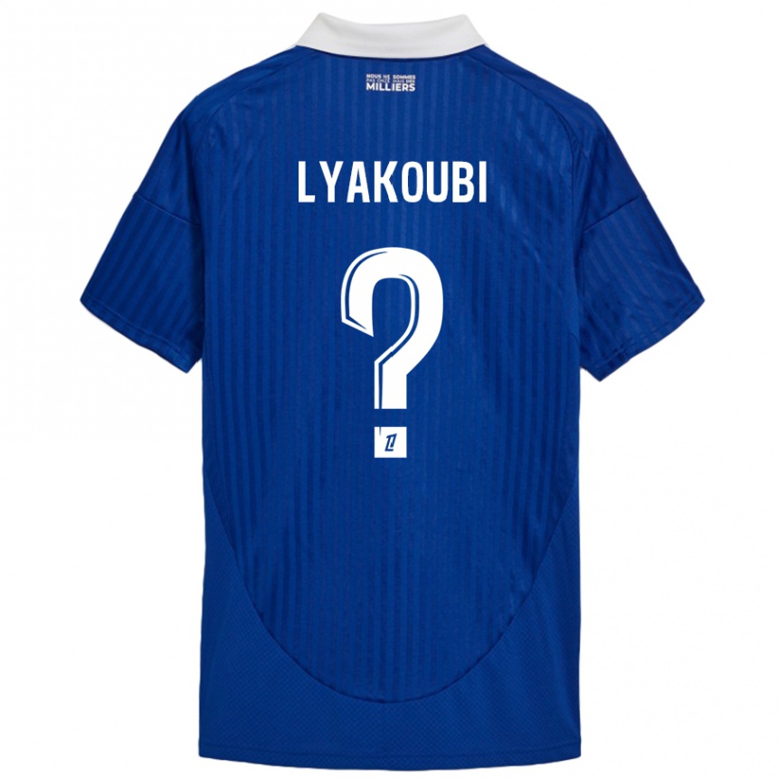 Kids Football Oussama Lyakoubi #0 Blue White Home Jersey 2024/25 T-Shirt Canada