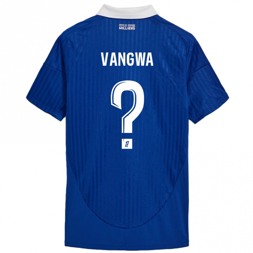 Enfant Football Maillot Jilva Vangwa #0 Bleu Blanc Tenues Domicile 2024/25 Canada