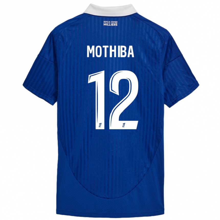 Kids Football Lebo Mothiba #12 Blue White Home Jersey 2024/25 T-Shirt Canada