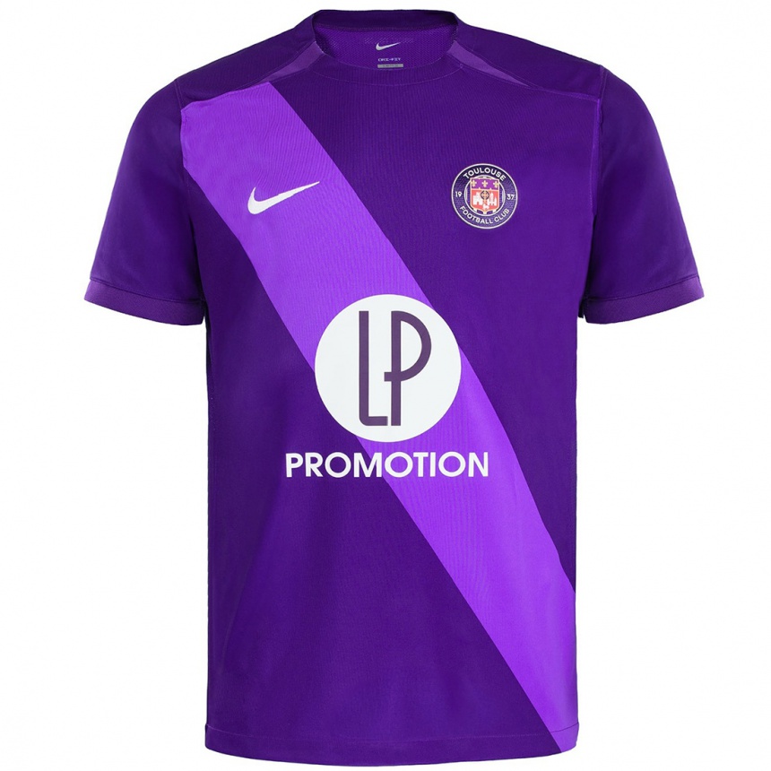 Enfant Football Maillot Votre Nom #0 Violet Blanc Tenues Domicile 2024/25 Canada