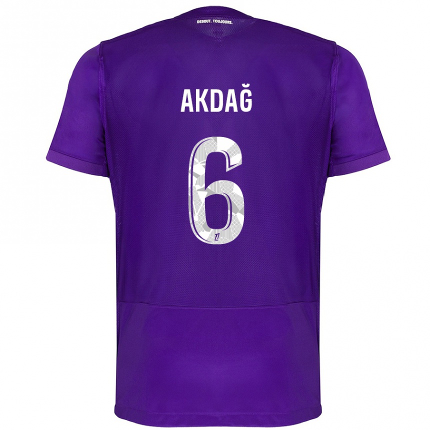 Enfant Football Maillot Ümit Akdağ #6 Violet Blanc Tenues Domicile 2024/25 Canada