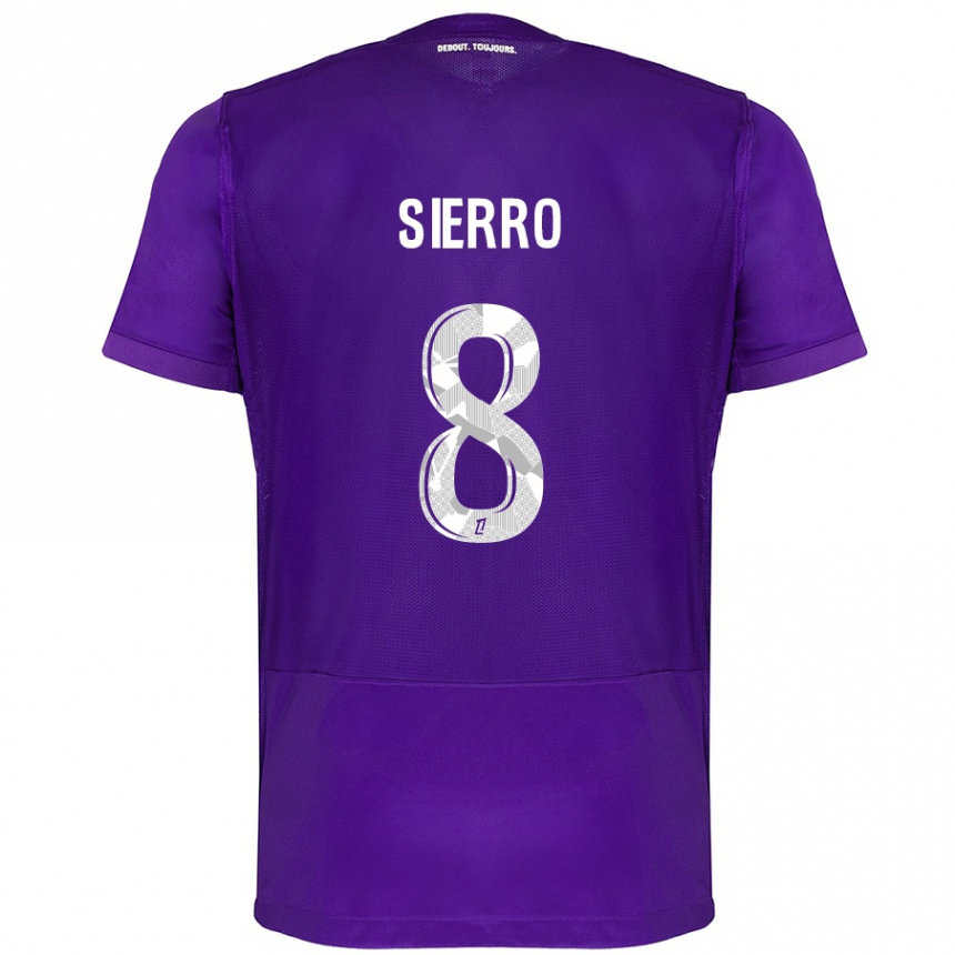 Enfant Football Maillot Vincent Sierro #8 Violet Blanc Tenues Domicile 2024/25 Canada