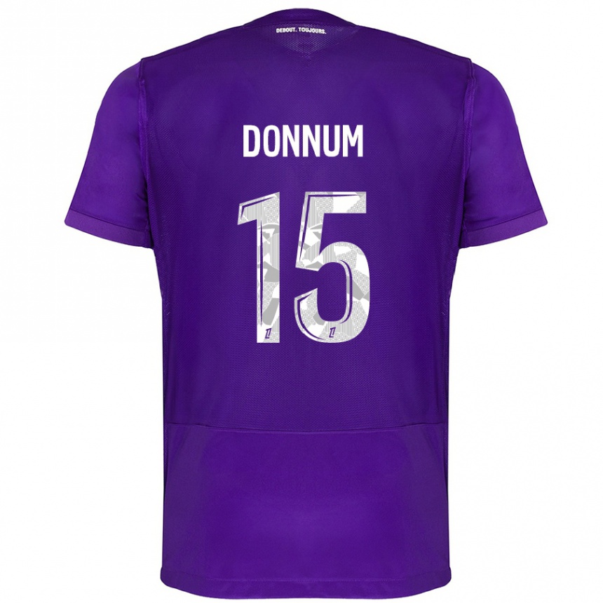 Enfant Football Maillot Aron Dønnum #15 Violet Blanc Tenues Domicile 2024/25 Canada