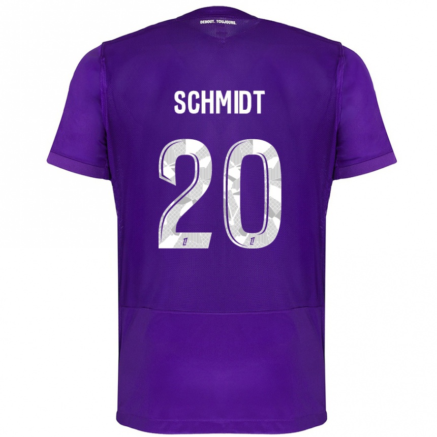 Kids Football Niklas Schmidt #20 Purple White Home Jersey 2024/25 T-Shirt Canada