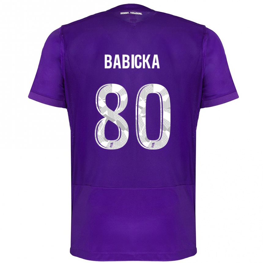 Kids Football Shavy Babicka #80 Purple White Home Jersey 2024/25 T-Shirt Canada