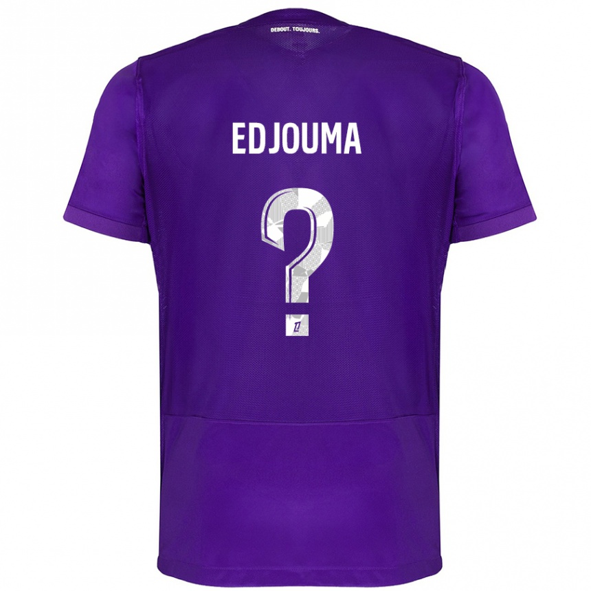 Kids Football Noah Edjouma #0 Purple White Home Jersey 2024/25 T-Shirt Canada