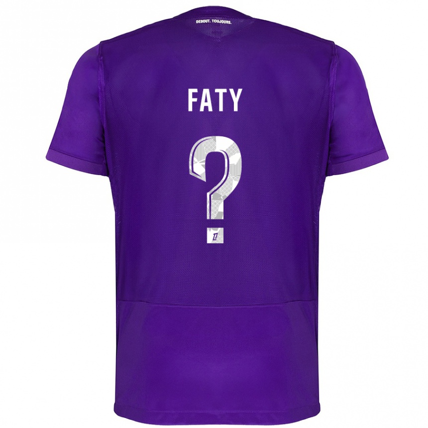 Enfant Football Maillot Enzo Faty #0 Violet Blanc Tenues Domicile 2024/25 Canada