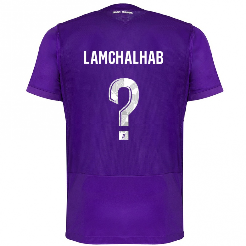 Enfant Football Maillot Merwan Lamchalhab #0 Violet Blanc Tenues Domicile 2024/25 Canada