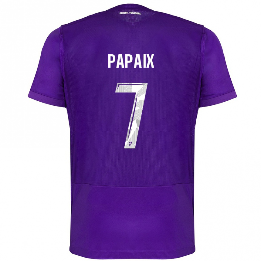 Enfant Football Maillot Marie Papaix #7 Violet Blanc Tenues Domicile 2024/25 Canada