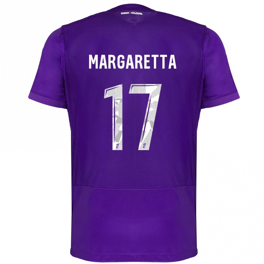 Enfant Football Maillot Jessica Margaretta #17 Violet Blanc Tenues Domicile 2024/25 Canada