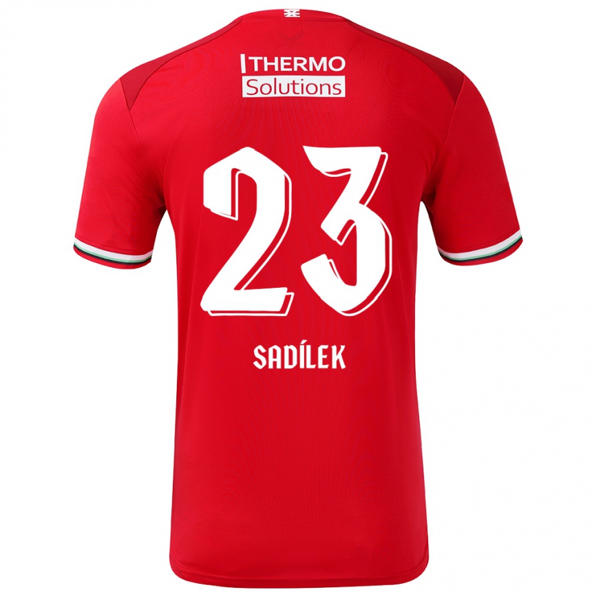 Enfant Football Maillot Michal Sadilek #23 Rouge Blanc Tenues Domicile 2024/25 Canada