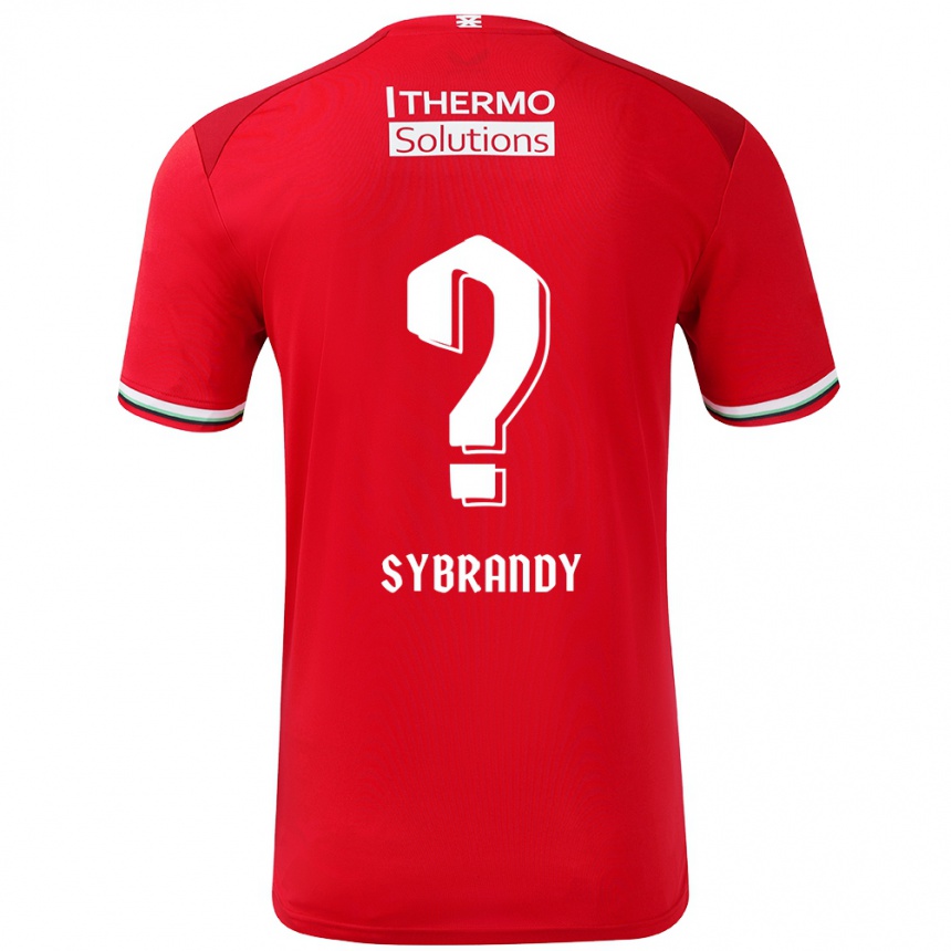 Kids Football Sander Sybrandy #0 Red White Home Jersey 2024/25 T-Shirt Canada