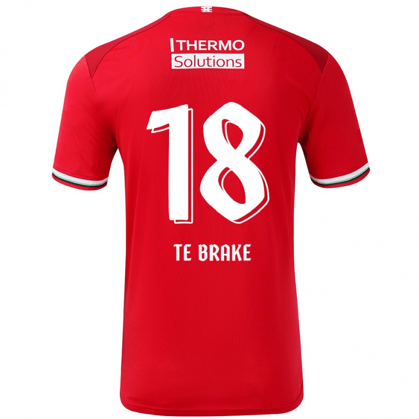 Enfant Football Maillot Sophie Te Brake #18 Rouge Blanc Tenues Domicile 2024/25 Canada