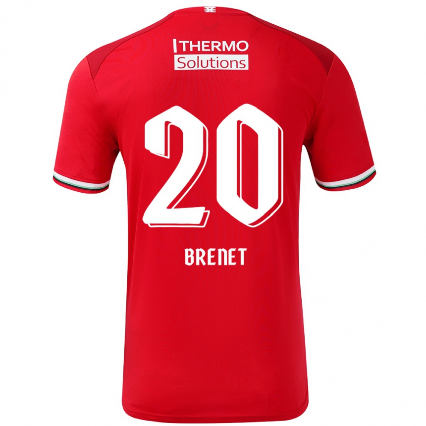 Enfant Football Maillot Joshua Brenet #20 Rouge Blanc Tenues Domicile 2024/25 Canada