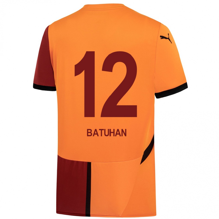 Enfant Football Maillot Batuhan Şen #12 Jaune Rouge Tenues Domicile 2024/25 Canada