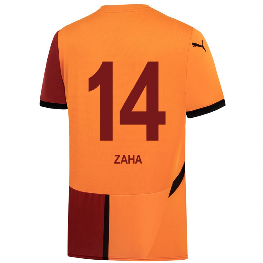 Enfant Football Maillot Wilfried Zaha #14 Jaune Rouge Tenues Domicile 2024/25 Canada