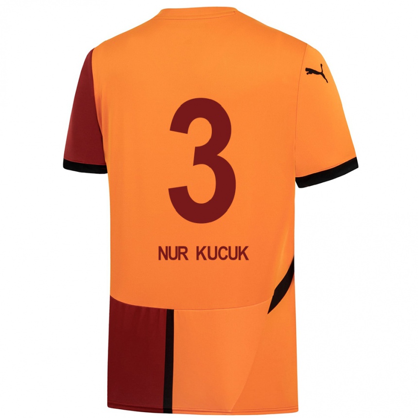 Enfant Football Maillot Rabia Nur Küçük #3 Jaune Rouge Tenues Domicile 2024/25 Canada