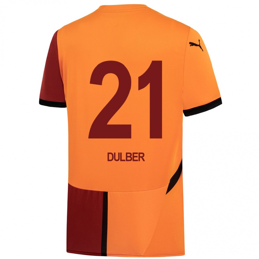 Kids Football Didem Dülber #21 Yellow Red Home Jersey 2024/25 T-Shirt Canada