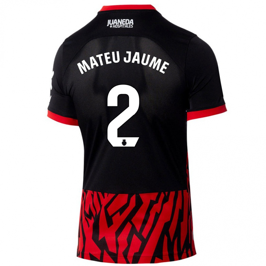 Enfant Football Maillot Mateu Morey Bauza #2 Noir Rouge Tenues Domicile 2024/25 Canada