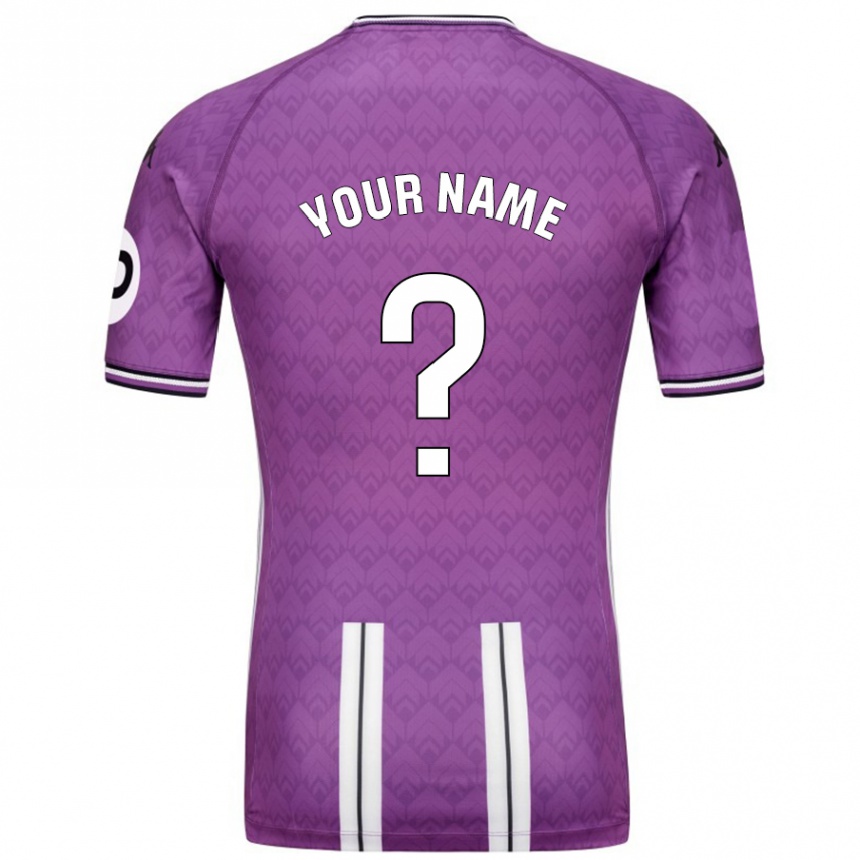 Enfant Football Maillot Votre Nom #0 Violet Blanc Tenues Domicile 2024/25 Canada