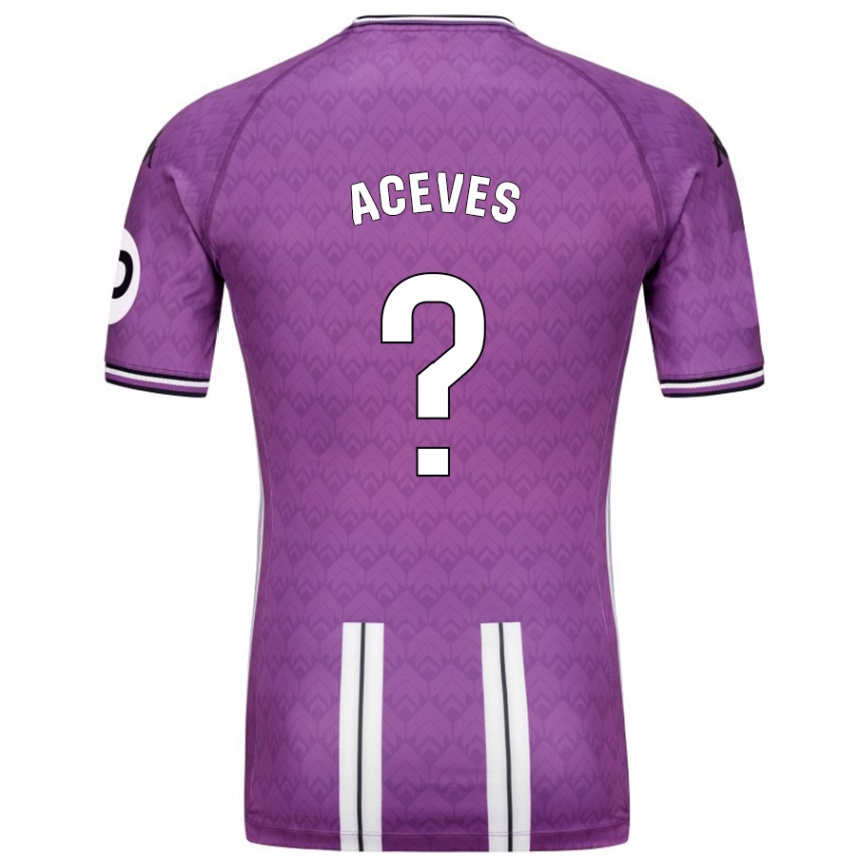 Kids Football Álvaro Aceves #0 Purple White Home Jersey 2024/25 T-Shirt Canada