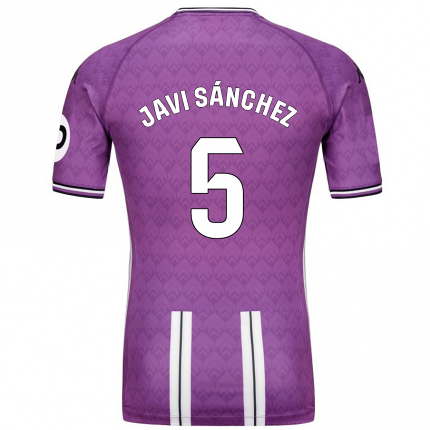 Enfant Football Maillot Javi Sánchez #5 Violet Blanc Tenues Domicile 2024/25 Canada