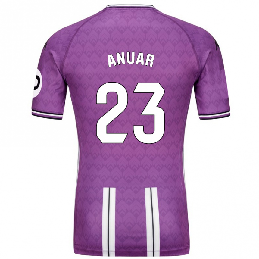 Kids Football Anuar #23 Purple White Home Jersey 2024/25 T-Shirt Canada