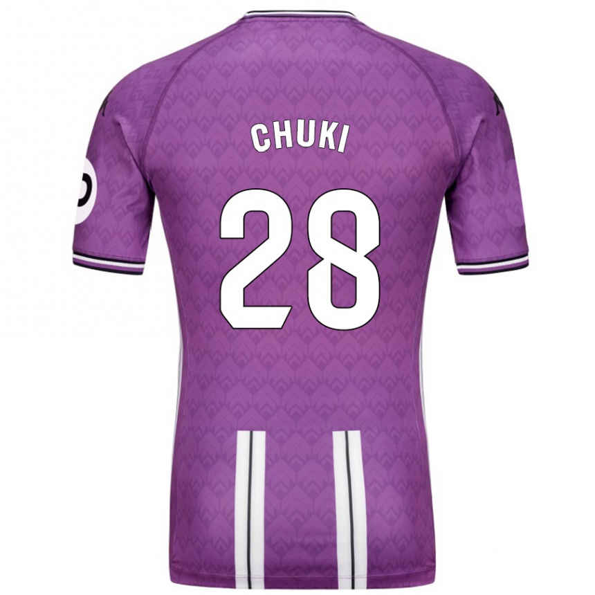 Kids Football Chuki #28 Purple White Home Jersey 2024/25 T-Shirt Canada