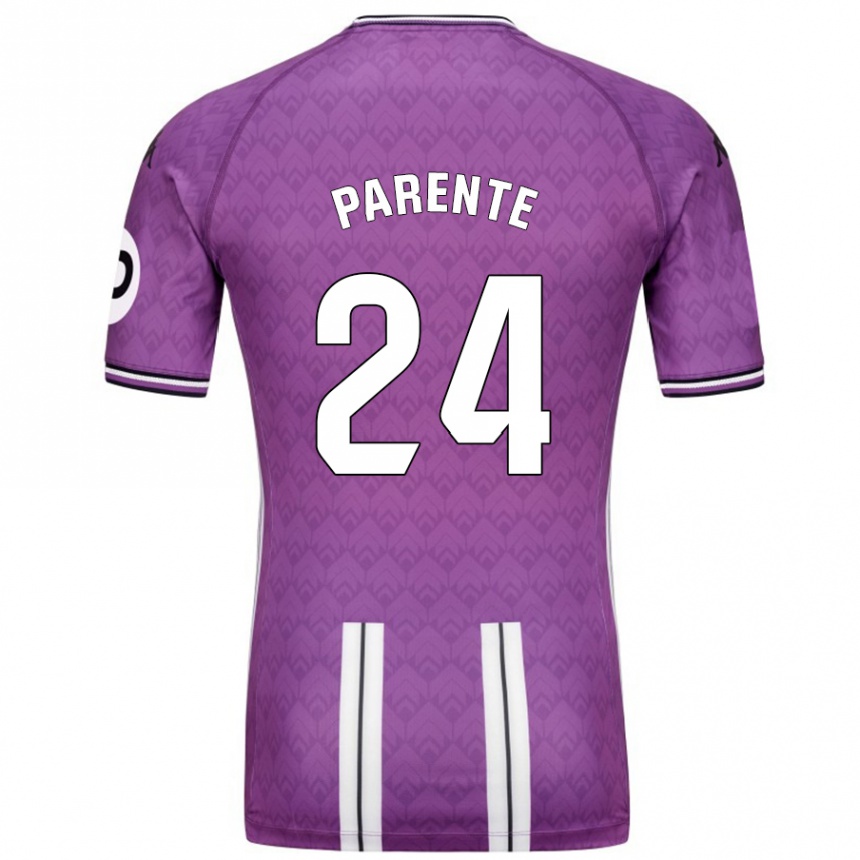 Enfant Football Maillot Iago Parente #24 Violet Blanc Tenues Domicile 2024/25 Canada