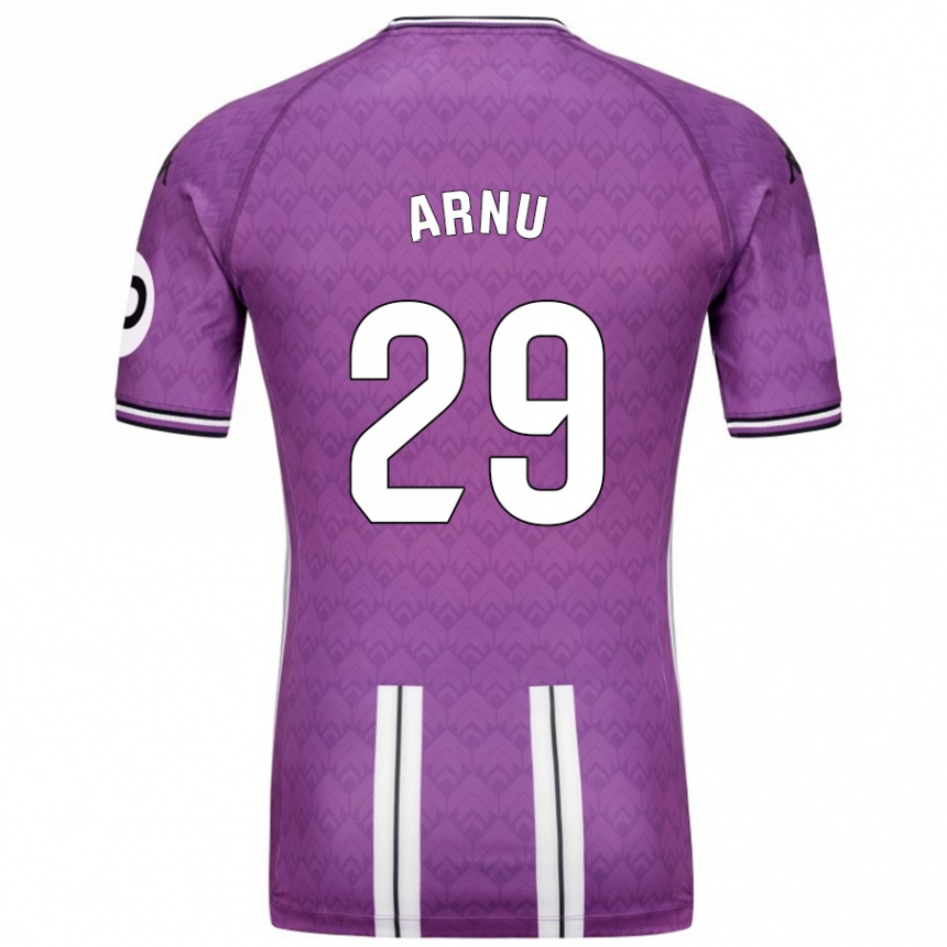 Kids Football Adrián Arnu #29 Purple White Home Jersey 2024/25 T-Shirt Canada