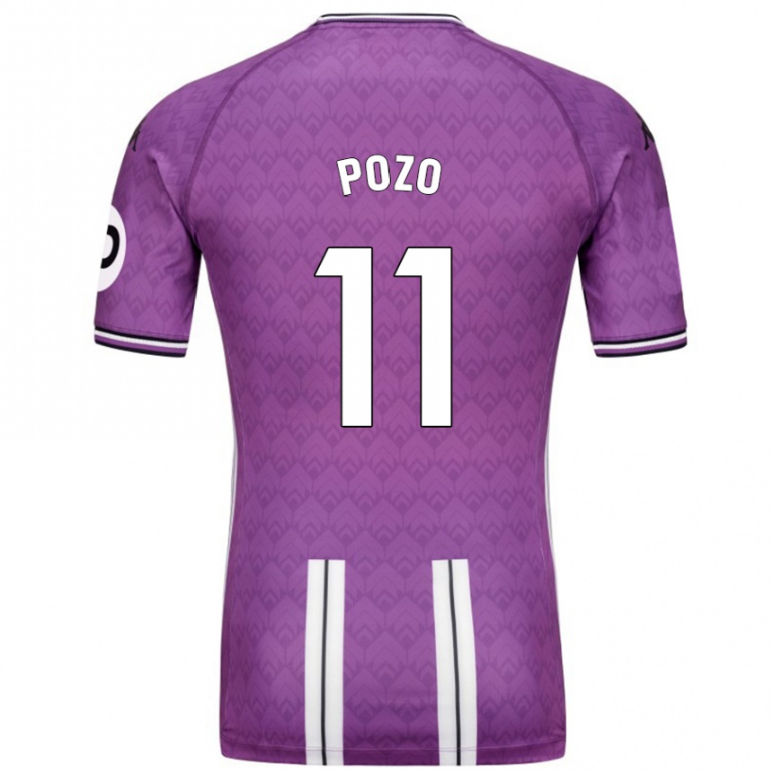 Kids Football Manuel Pozo #11 Purple White Home Jersey 2024/25 T-Shirt Canada