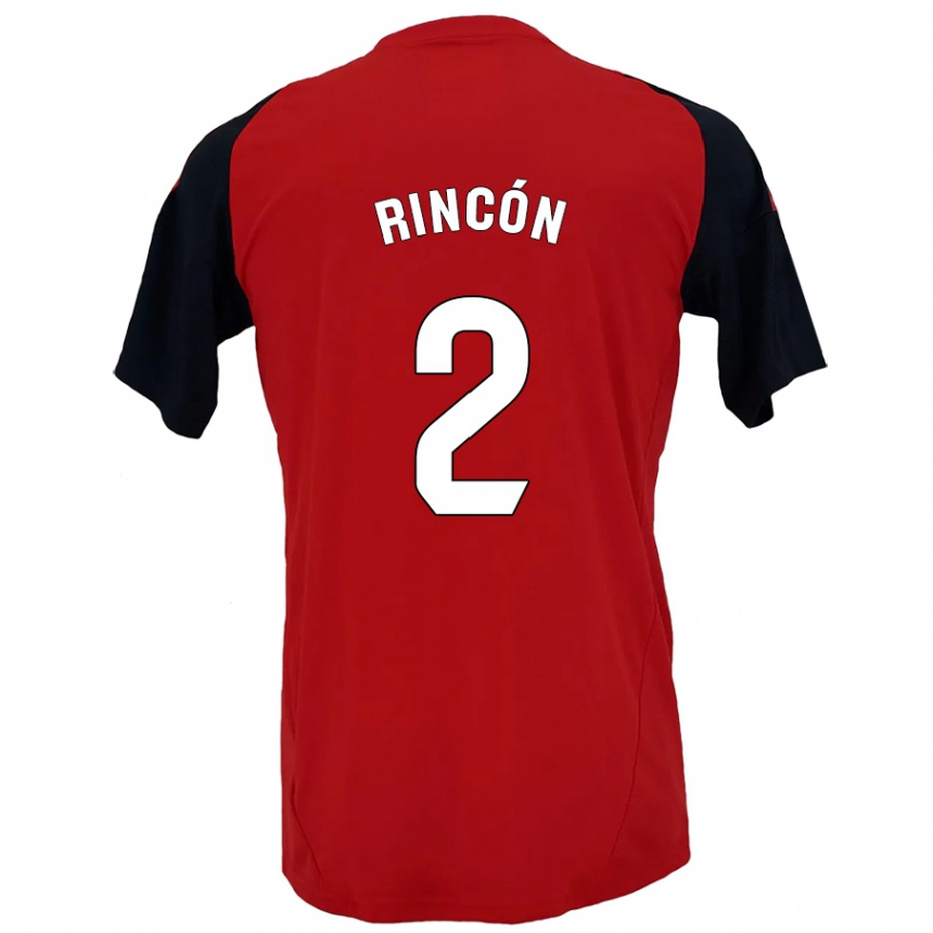 Enfant Football Maillot Hugo Rincón #2 Rouge Noir Tenues Domicile 2024/25 Canada