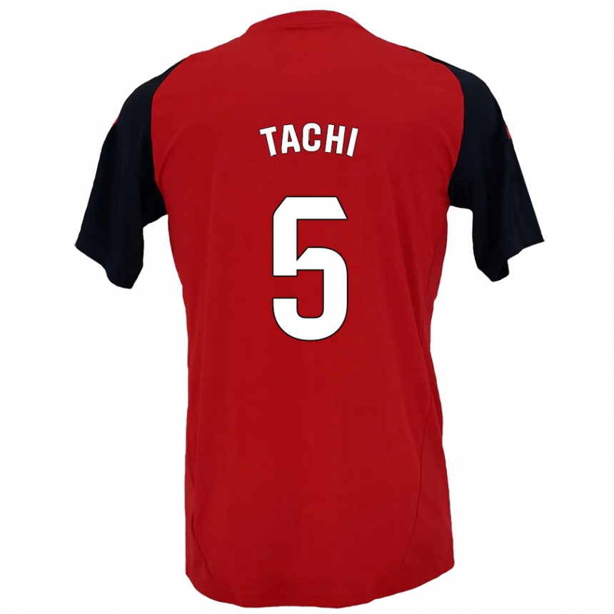 Kids Football Tachi #5 Red Black Home Jersey 2024/25 T-Shirt Canada