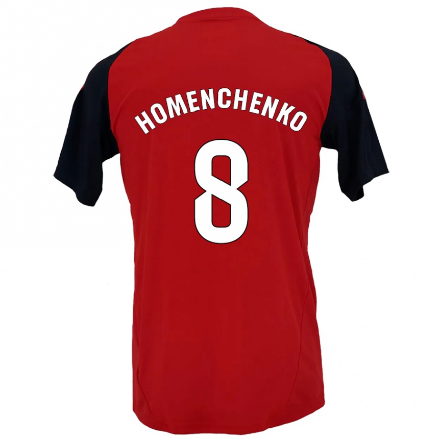 Enfant Football Maillot Santiago Homenchenko #8 Rouge Noir Tenues Domicile 2024/25 Canada