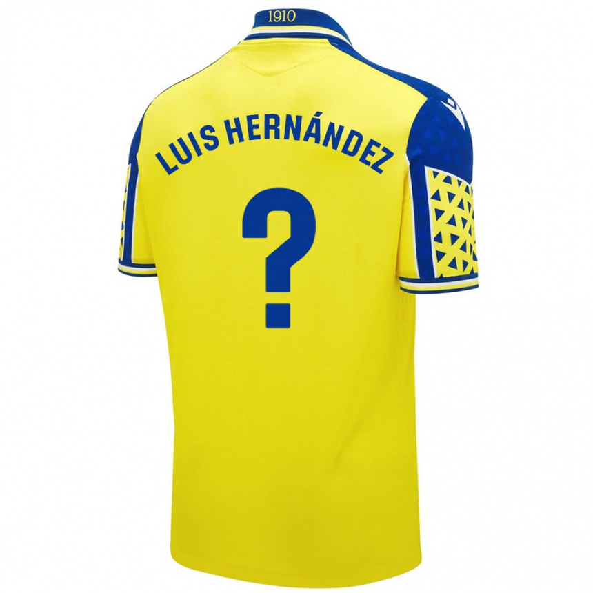 Enfant Football Maillot Luis Hernández #0 Jaune Bleu Tenues Domicile 2024/25 Canada