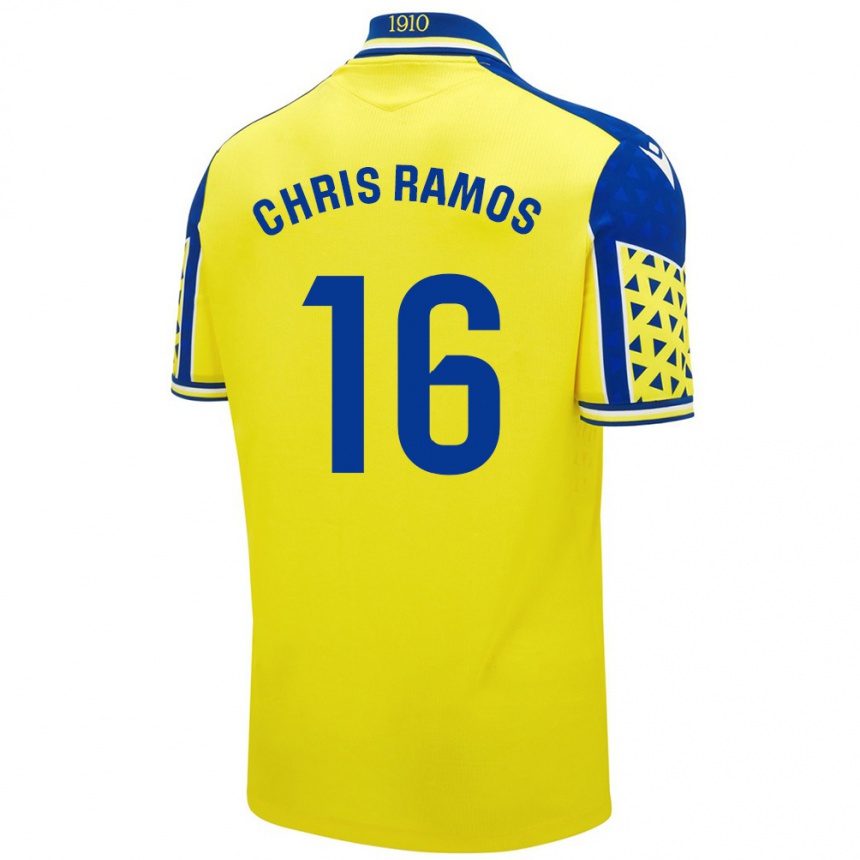 Enfant Football Maillot Chris Ramos #16 Jaune Bleu Tenues Domicile 2024/25 Canada