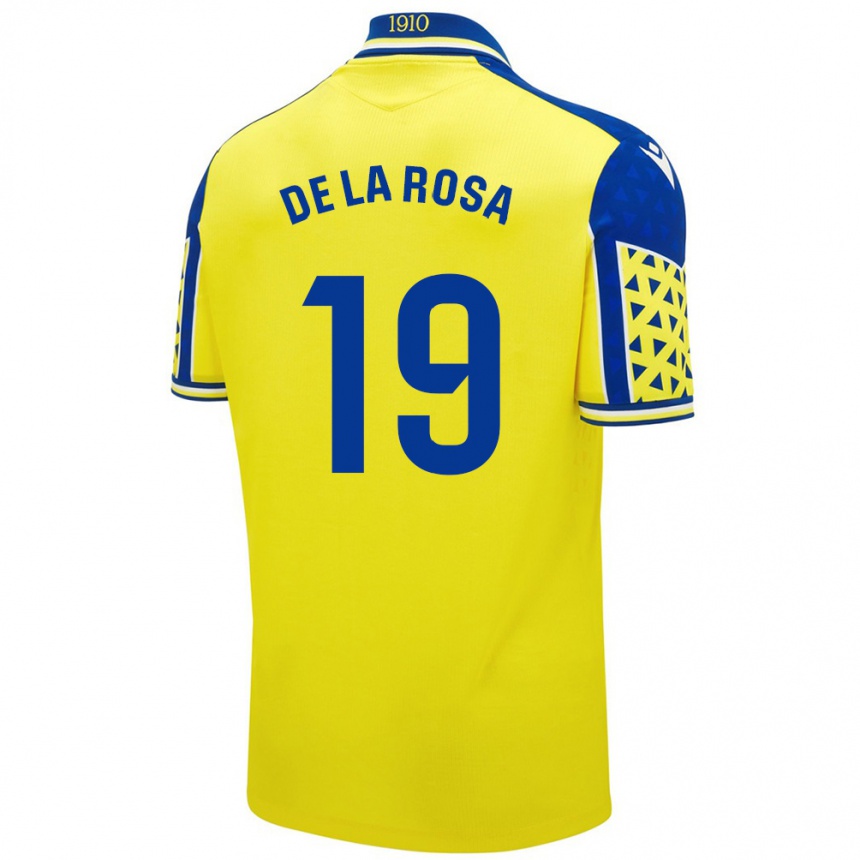 Kids Football José Antonio De La Rosa #19 Yellow Blue Home Jersey 2024/25 T-Shirt Canada