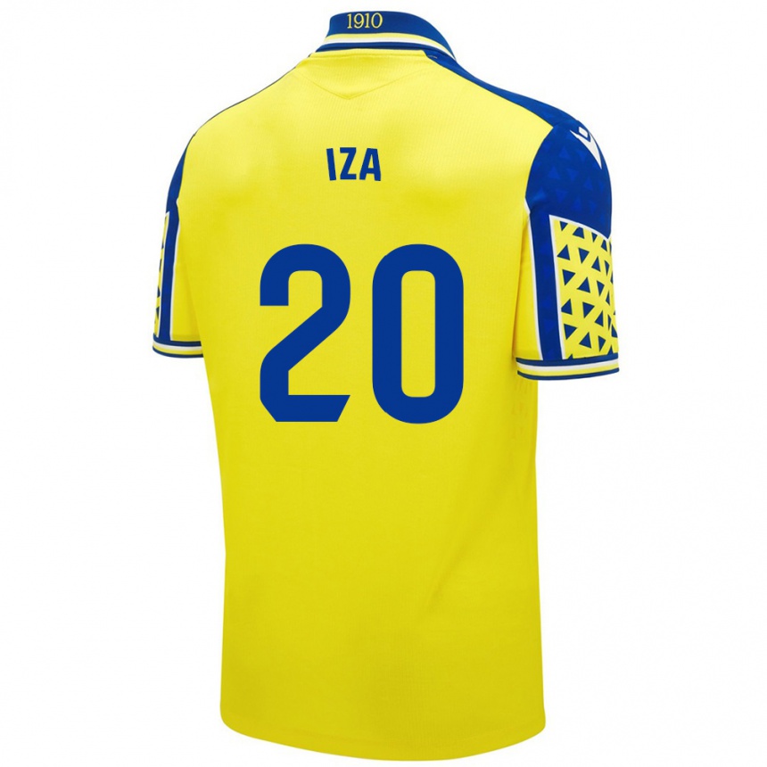 Enfant Football Maillot Iza Carcelén #20 Jaune Bleu Tenues Domicile 2024/25 Canada