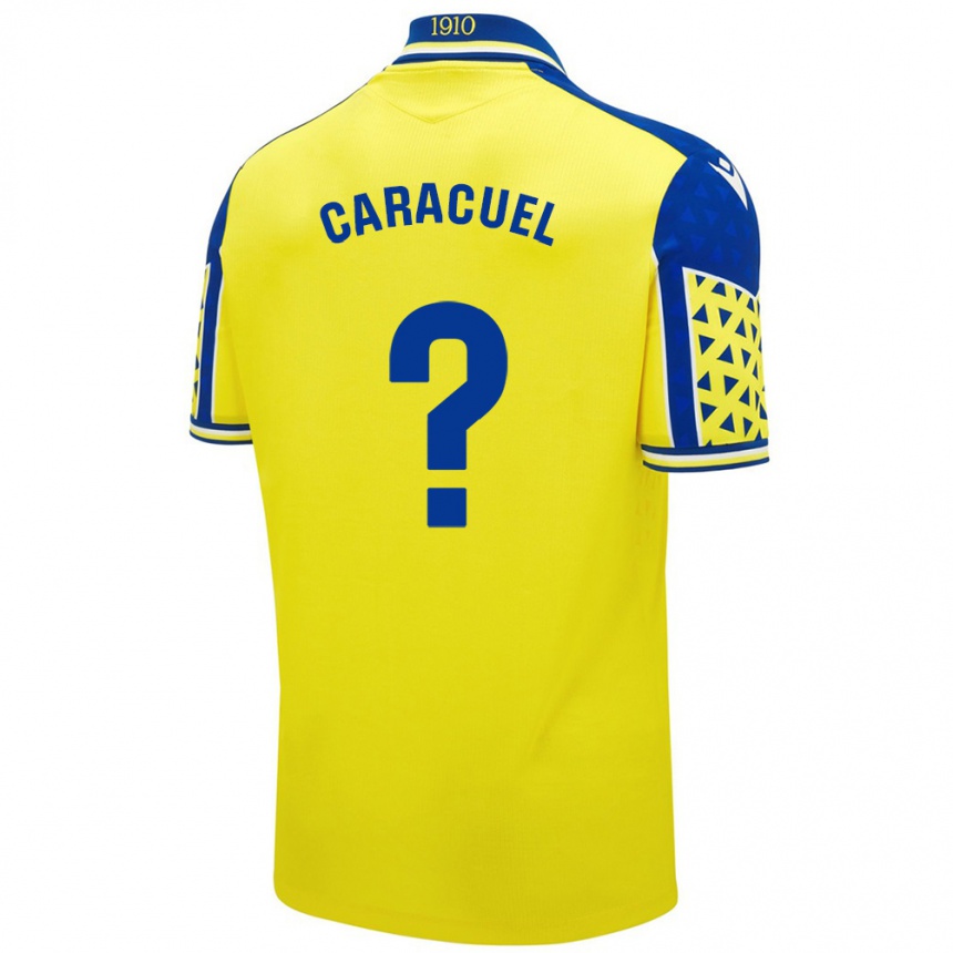 Enfant Football Maillot Toni Caracuel #0 Jaune Bleu Tenues Domicile 2024/25 Canada