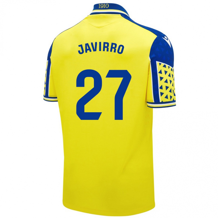 Kids Football Javirro #27 Yellow Blue Home Jersey 2024/25 T-Shirt Canada