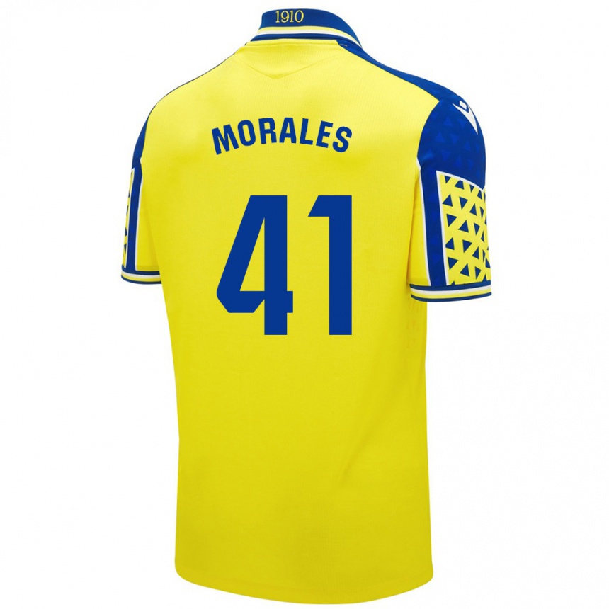 Kids Football Luis Morales #41 Yellow Blue Home Jersey 2024/25 T-Shirt Canada