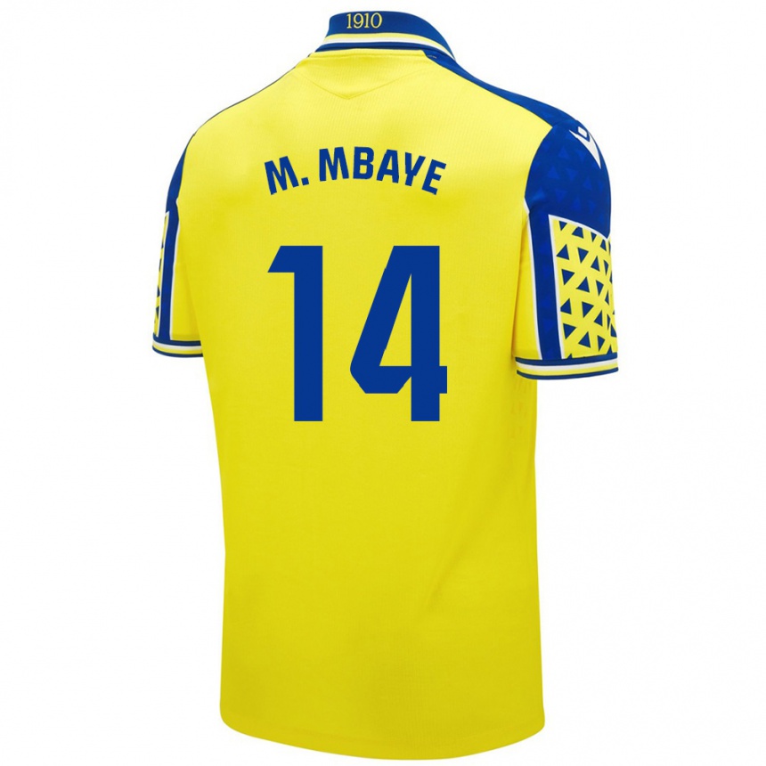 Enfant Football Maillot Momo Mbaye #14 Jaune Bleu Tenues Domicile 2024/25 Canada