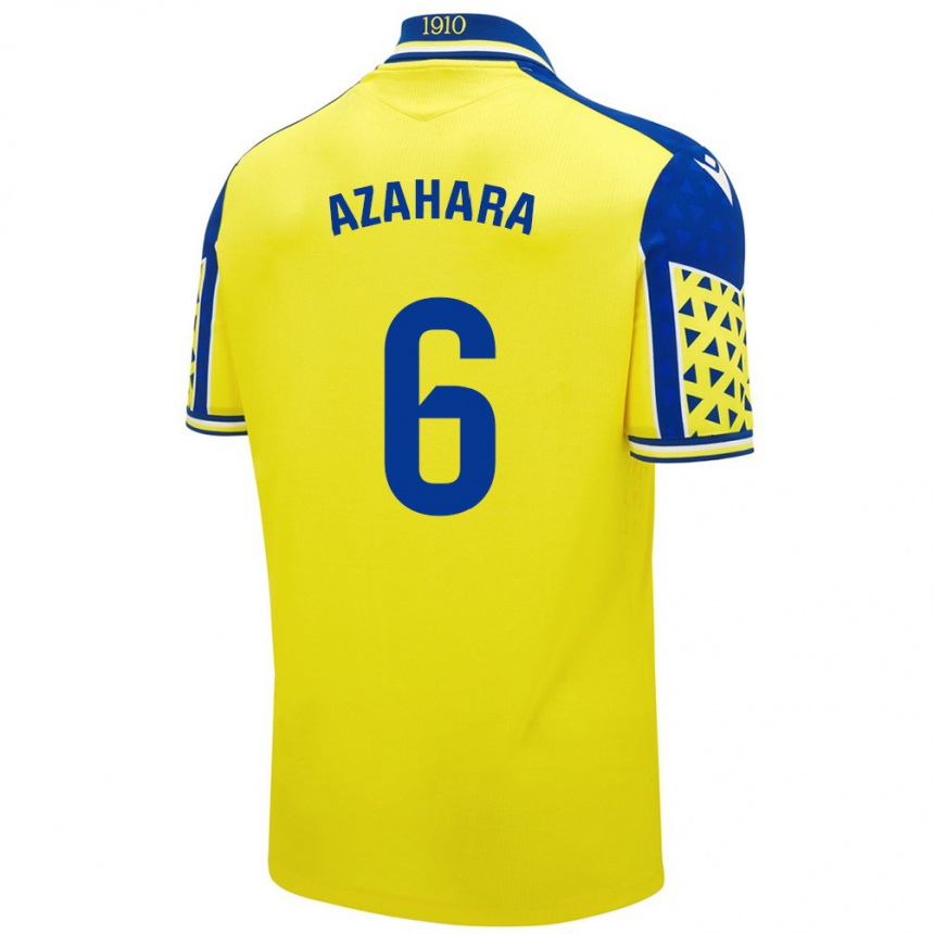 Enfant Football Maillot Azahara #6 Jaune Bleu Tenues Domicile 2024/25 Canada