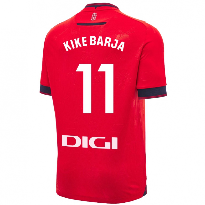 Enfant Football Maillot Kike Barja #11 Rouge Blanc Tenues Domicile 2024/25 Canada