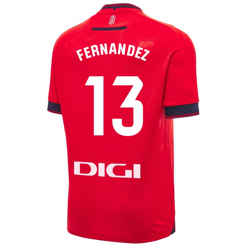 Enfant Football Maillot Aitor Fernández #13 Rouge Blanc Tenues Domicile 2024/25 Canada